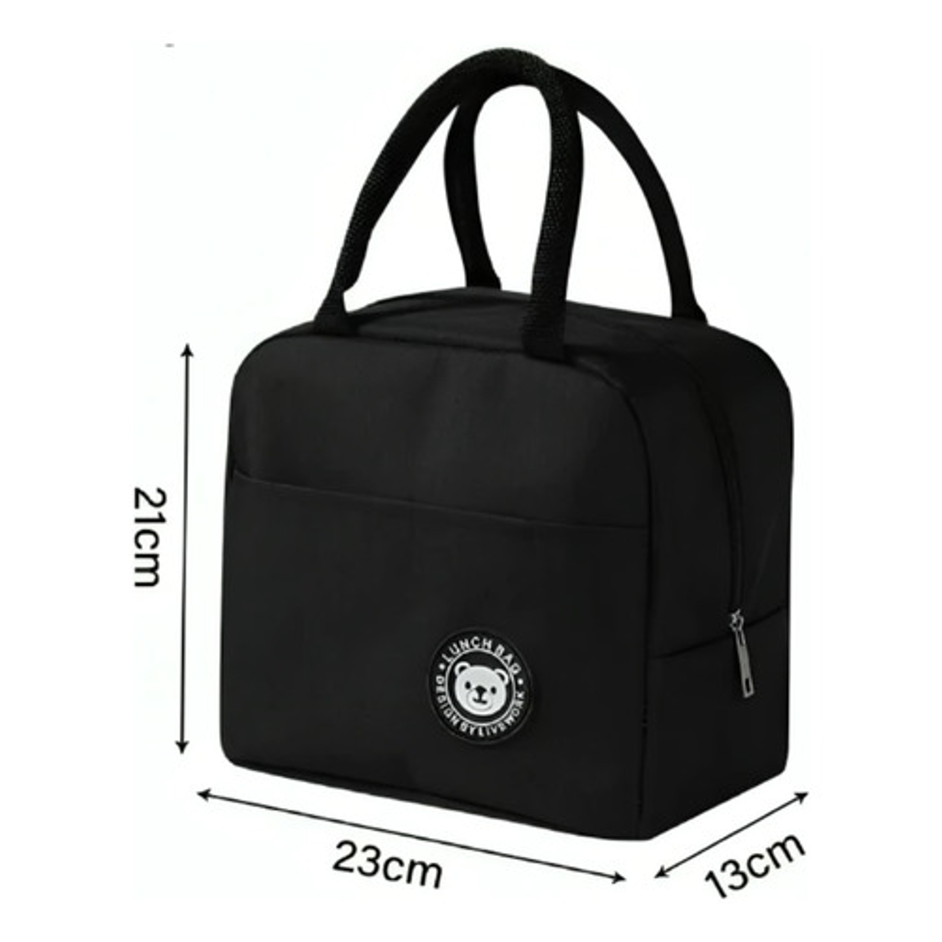 Pack X2 Lonchera Bolso Para Alimentos Con Diseño Liso 11