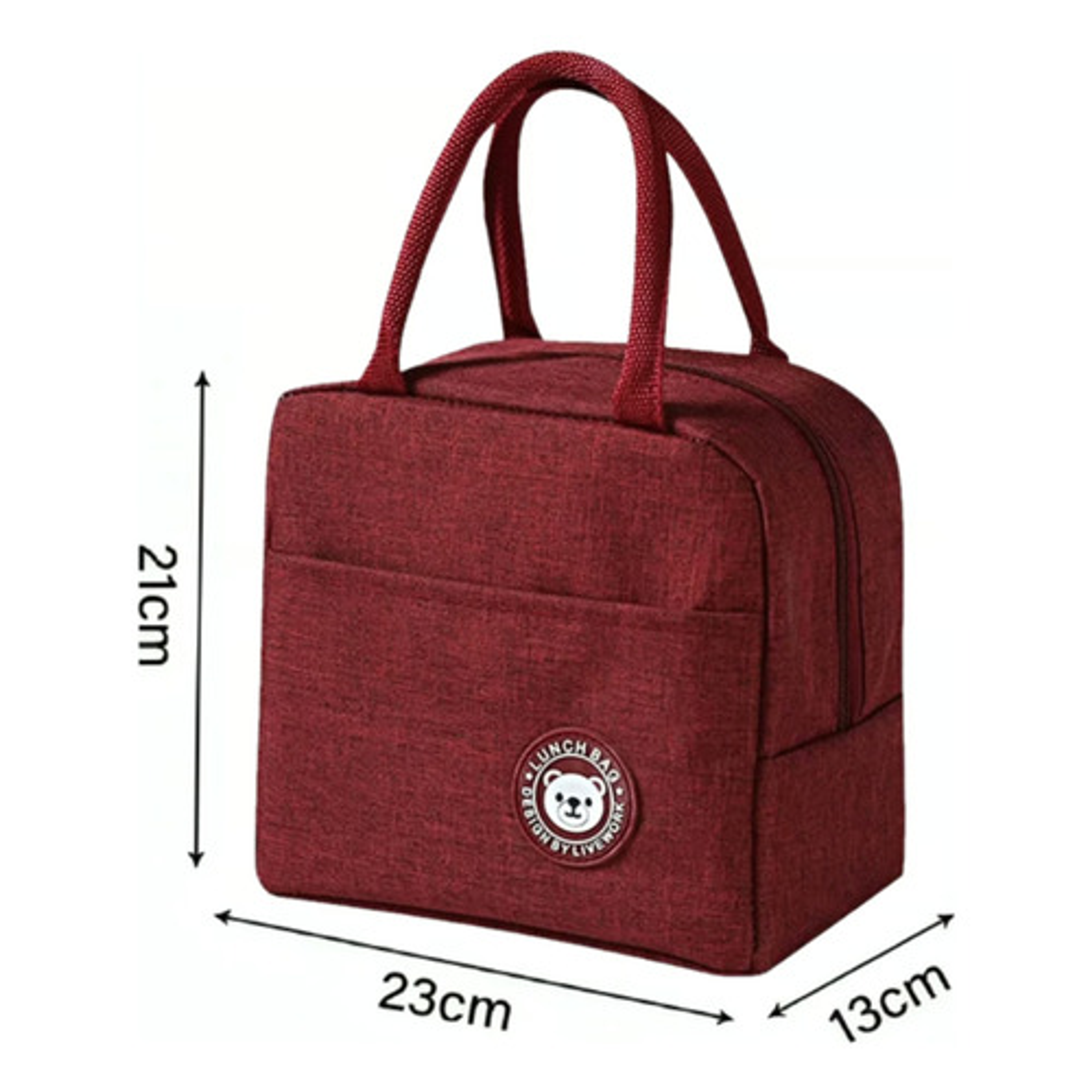 Pack X2 Lonchera Bolso Para Alimentos Con Diseño Liso 21