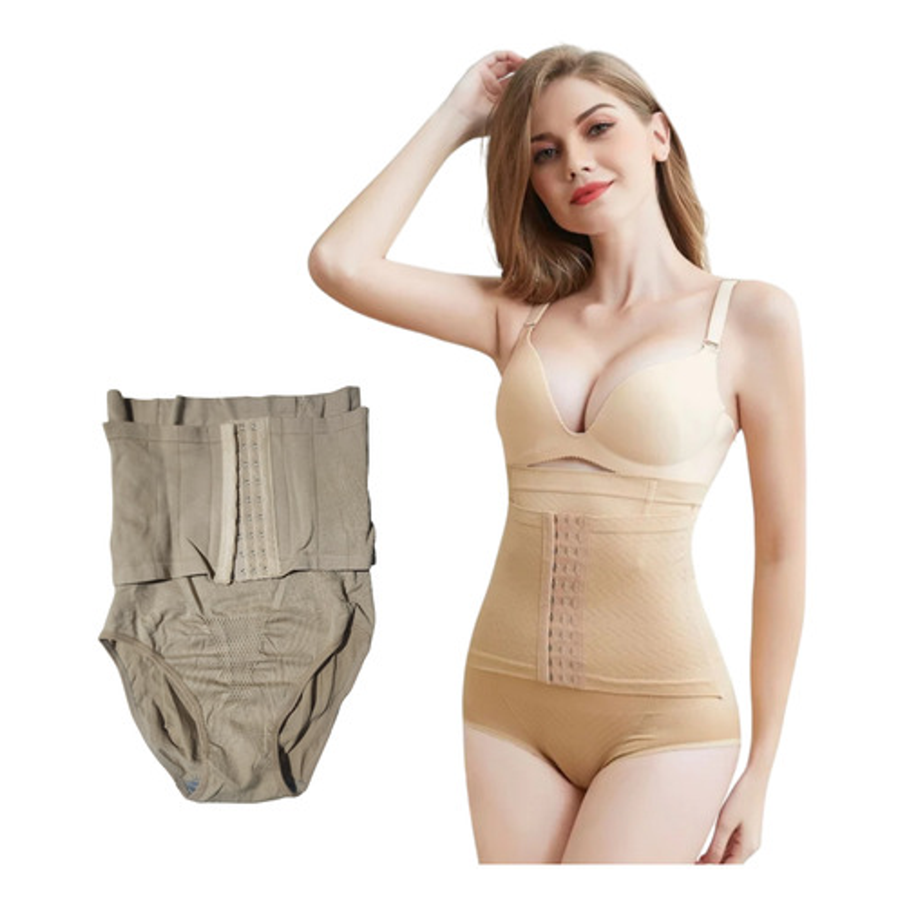 Faja Reductora Ropa Interior Tiro Alto Cómoda Para Mujer 8