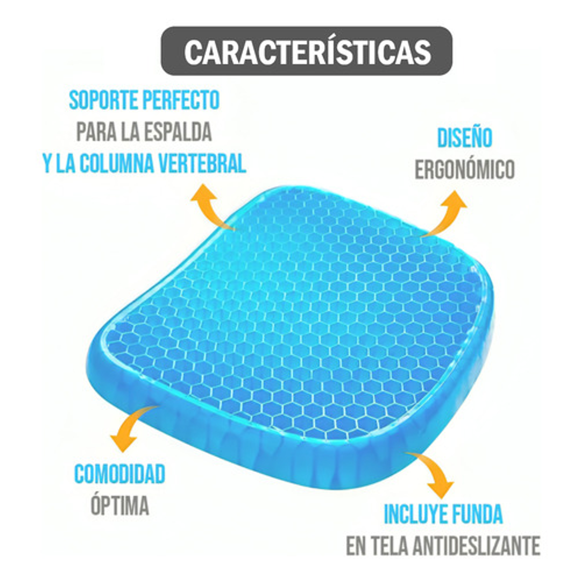 Cojin Asiento Ortopédica Para Las Articulaciones De Gel 7