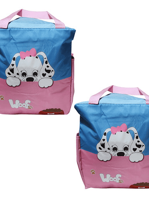 Pack X2 Loncheras Bolsos Para Alimentos Con Diseño