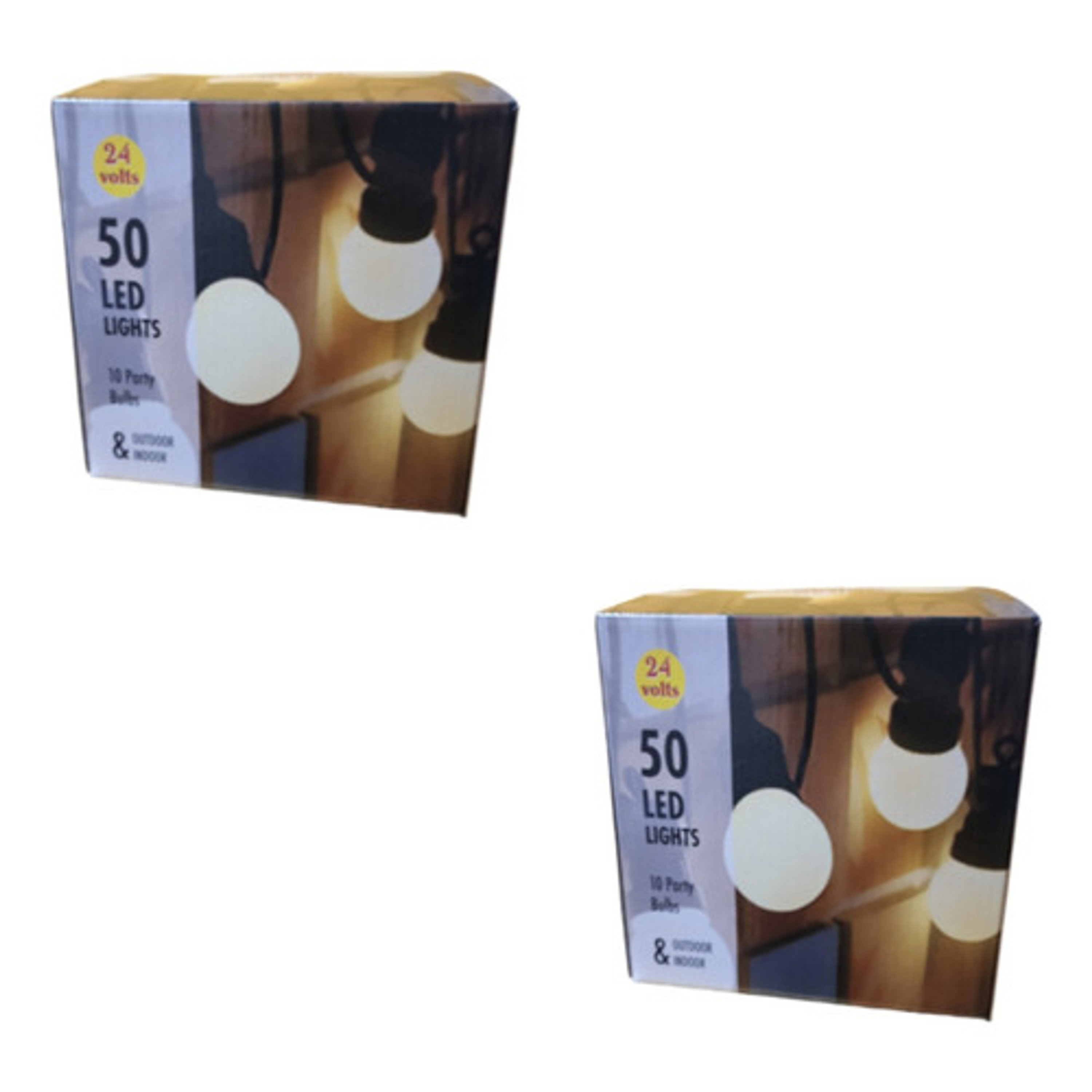 Pack X2 Guirnaldas Led 5m 10 Focos Luz Cálida 2
