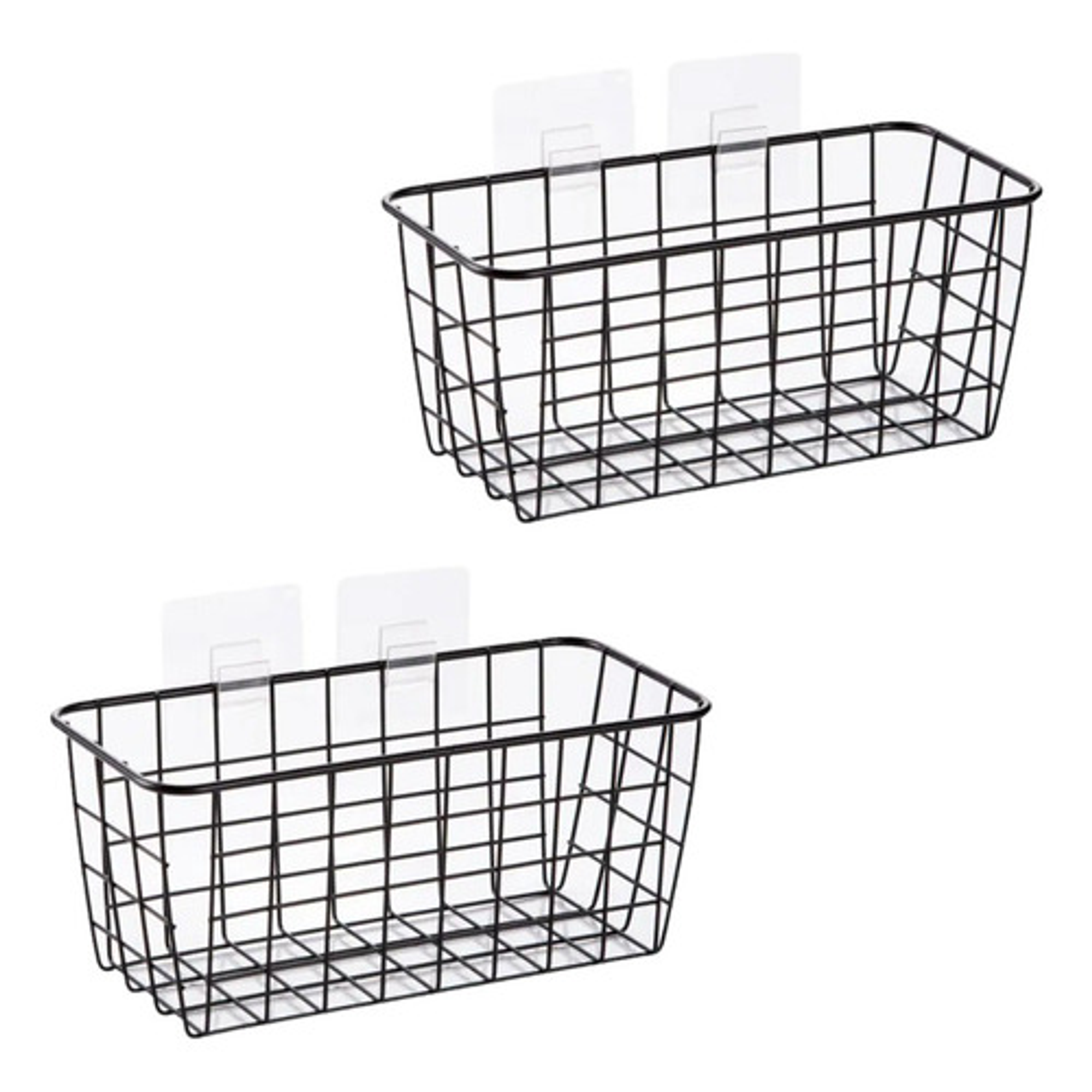 Set X2 Cestas Repisas Colgante De Rejilla Con Gancho 8