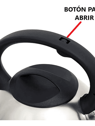 Tetera Silbadora De Acero Inoxidable 3 Litros