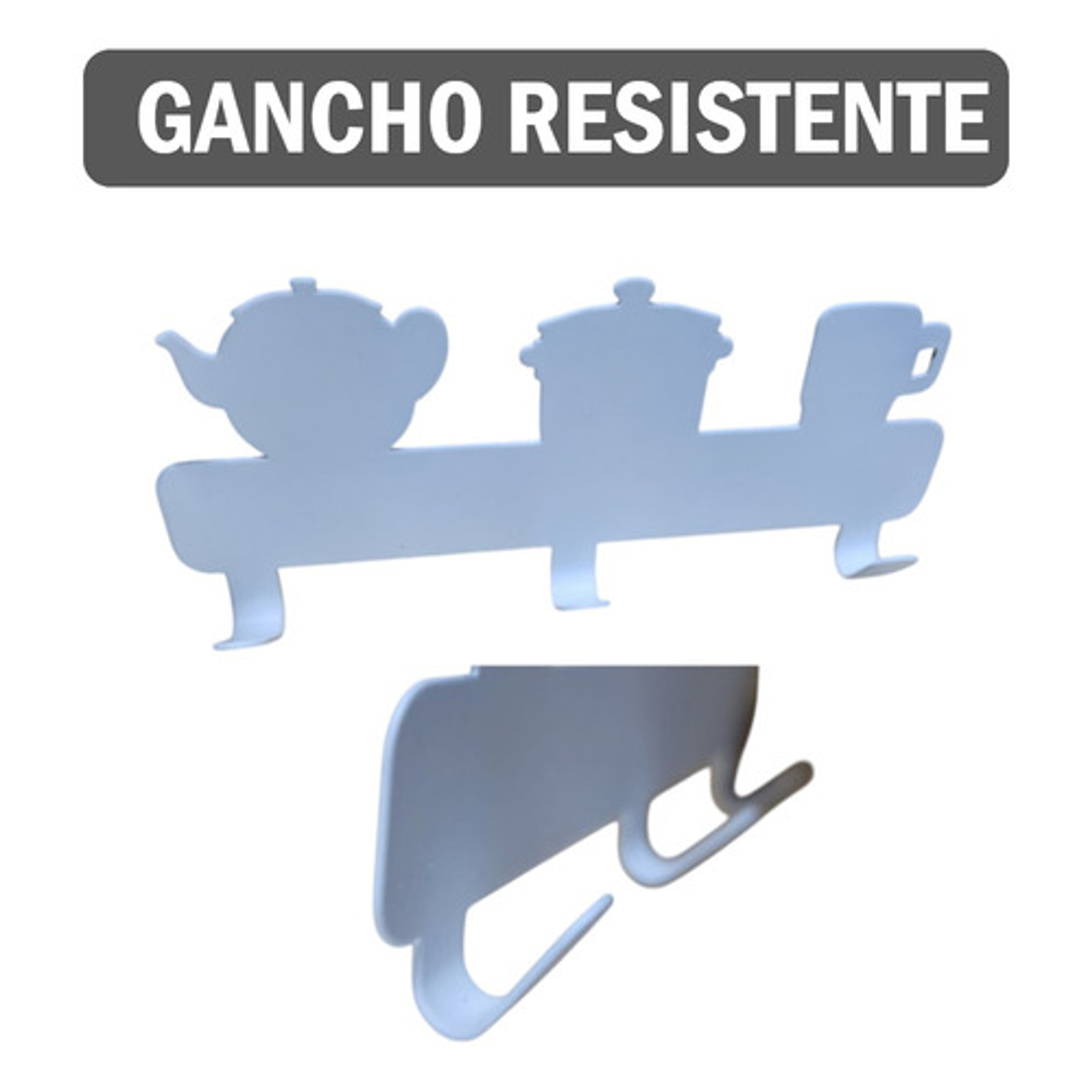 Set X2 Ganchos Perchas De Metal Resistente - Diseño Cocina 3