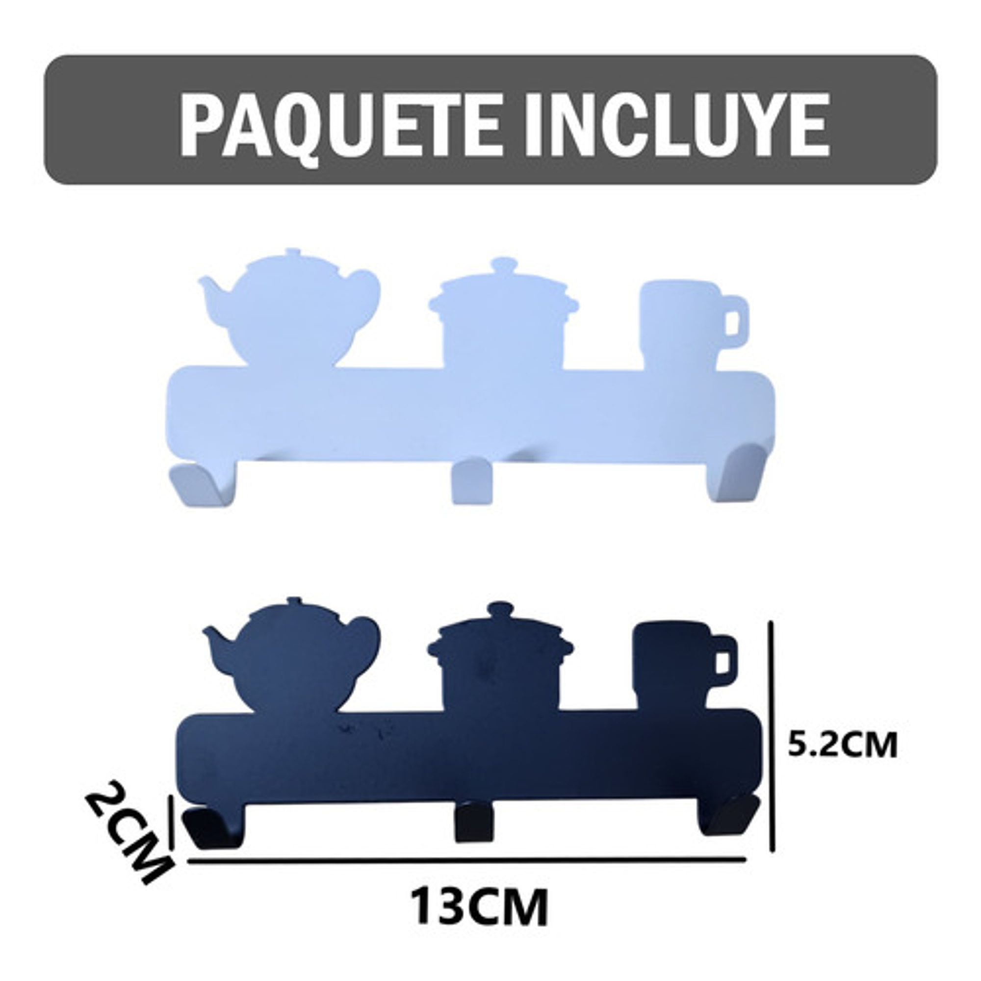 Set X2 Ganchos Perchas De Metal Resistente - Diseño Cocina 5