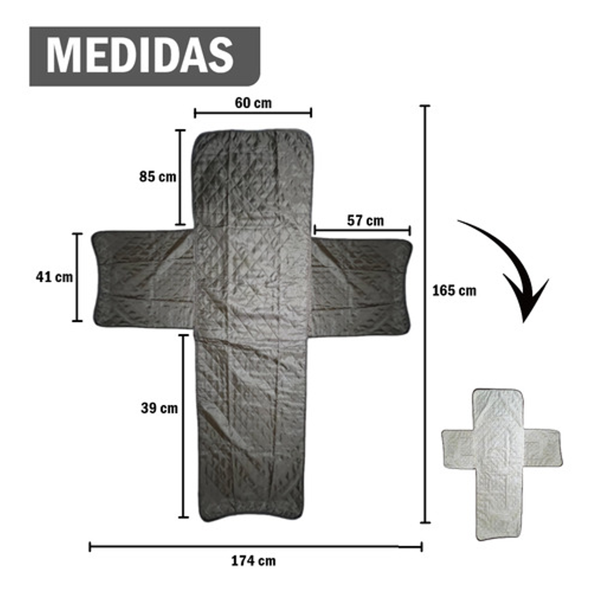 Protector Funda Para Sillón Individual Reversible Marrón 4