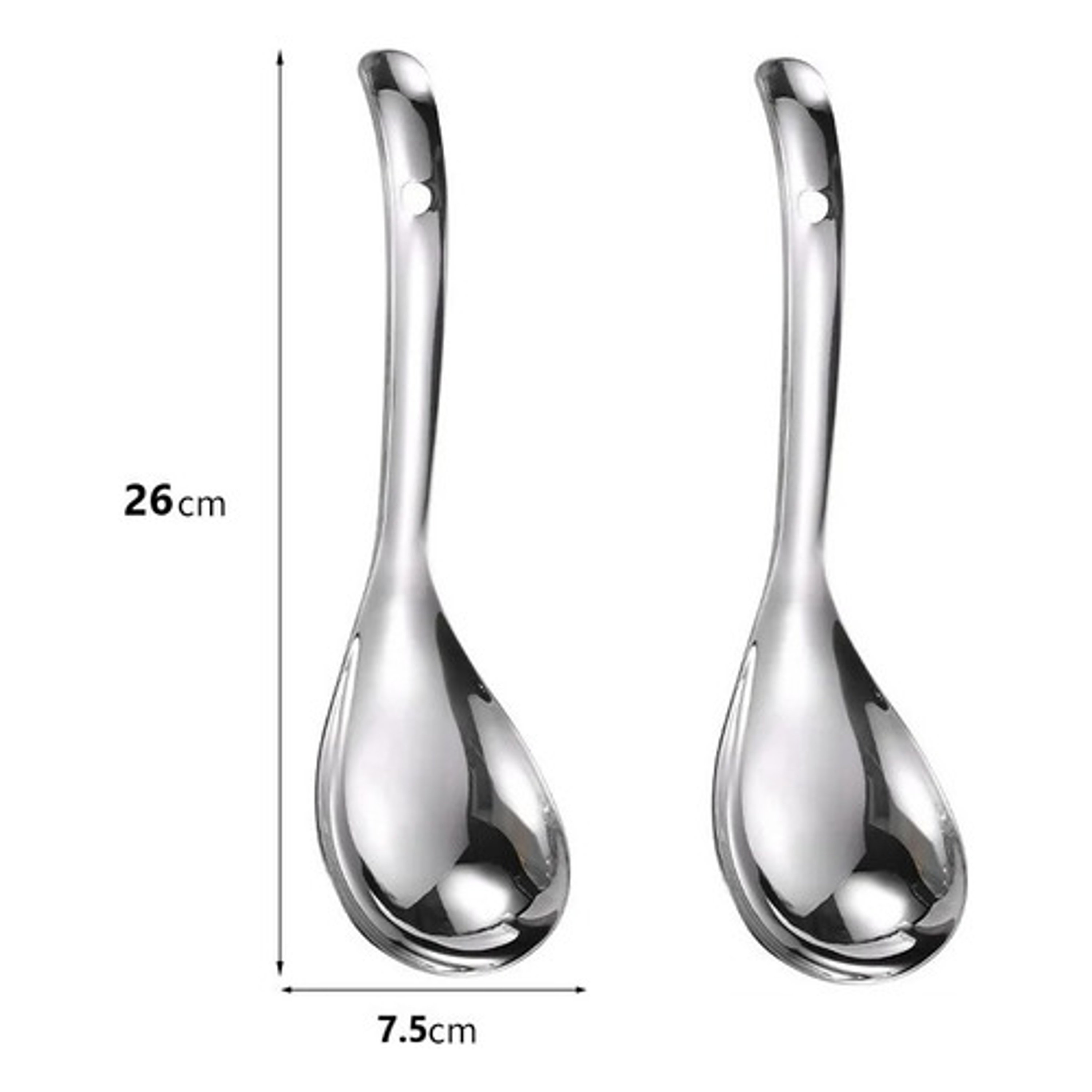 Pack X2 Cuchara Cucharon De Acero Inoxidable 26x7.5cm 5