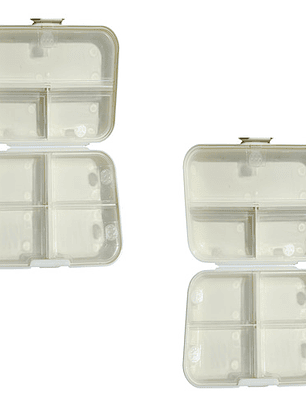 Kit 2 Organizador Estuche Multiuso Pastillero Joyas