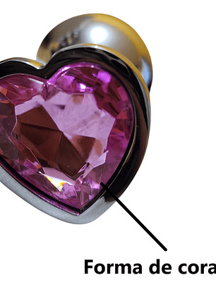 Plug Anal De Metal Color Rosado Talla M