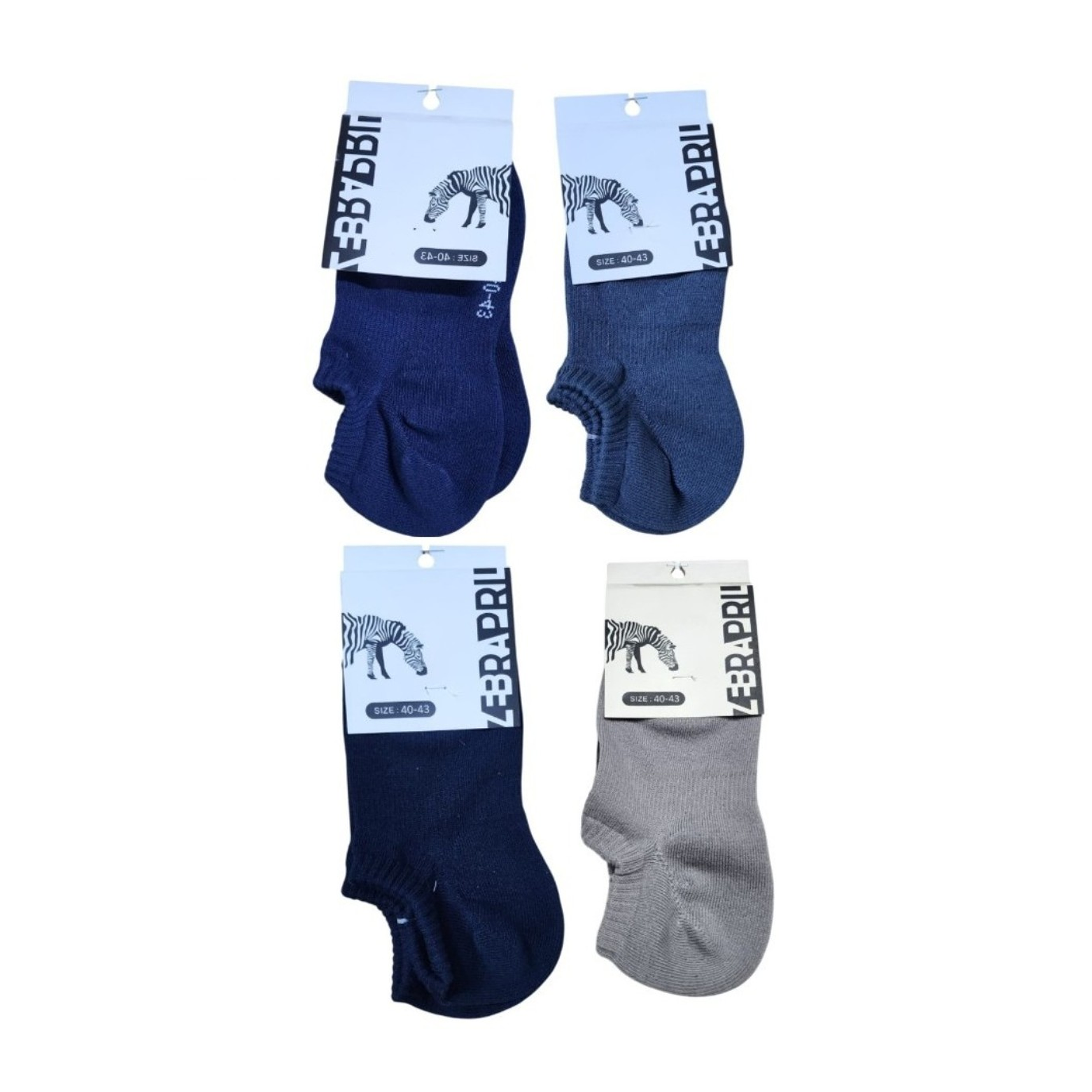 3 Medias tobilleras colores variados 40-43 / 43-46 1