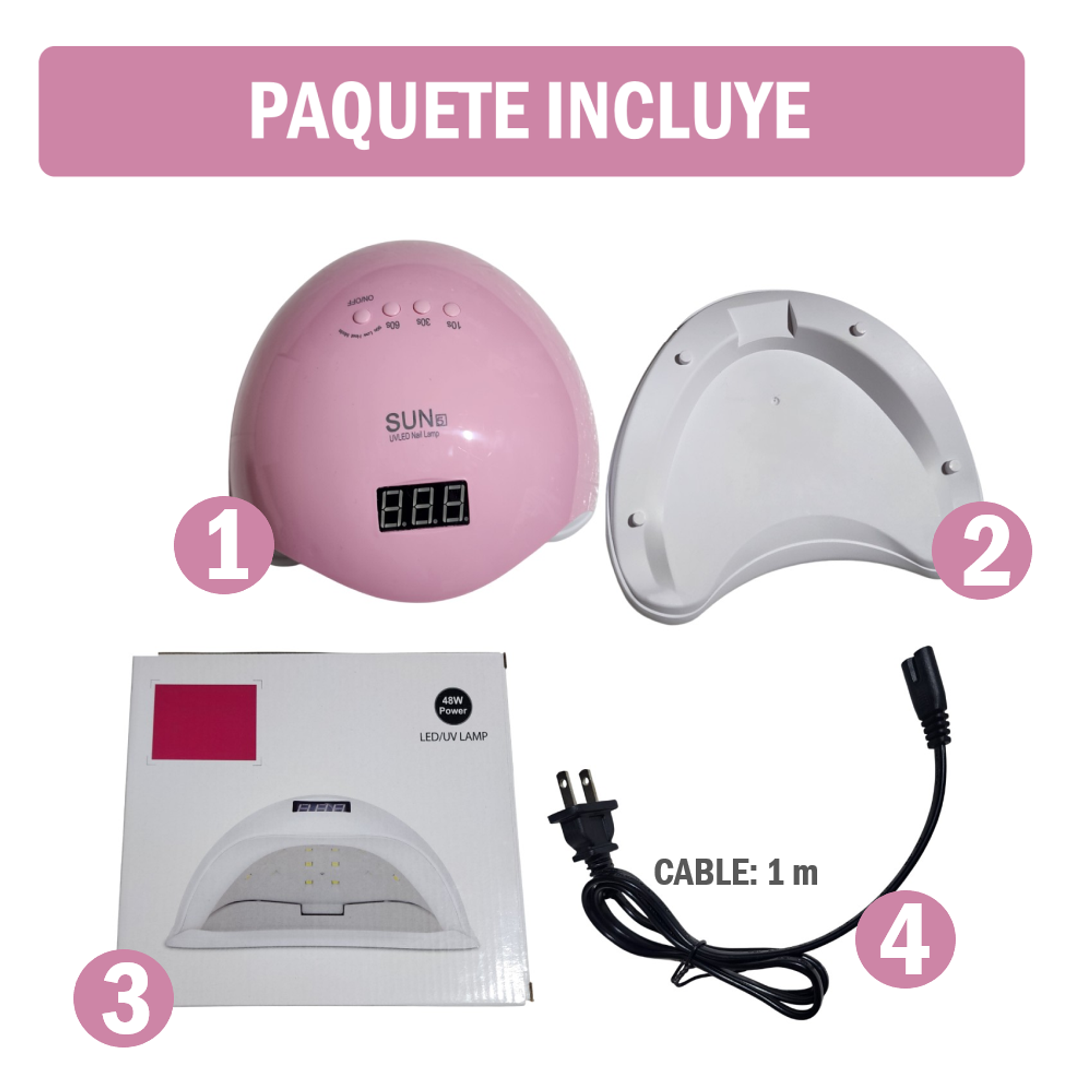 Lámpara Secador De Uñas Para Gel - 48w 8