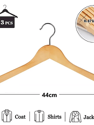 	 Pack de 24 ganchos para ropa, perchas sin colgador