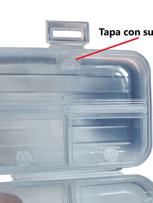 kit 2 Organizador estuche multiuso pastillero joyas traspa