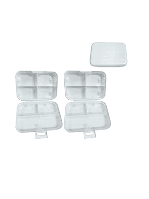 kit 2 Organizador estuche multiuso pastillero joyas BLANCO