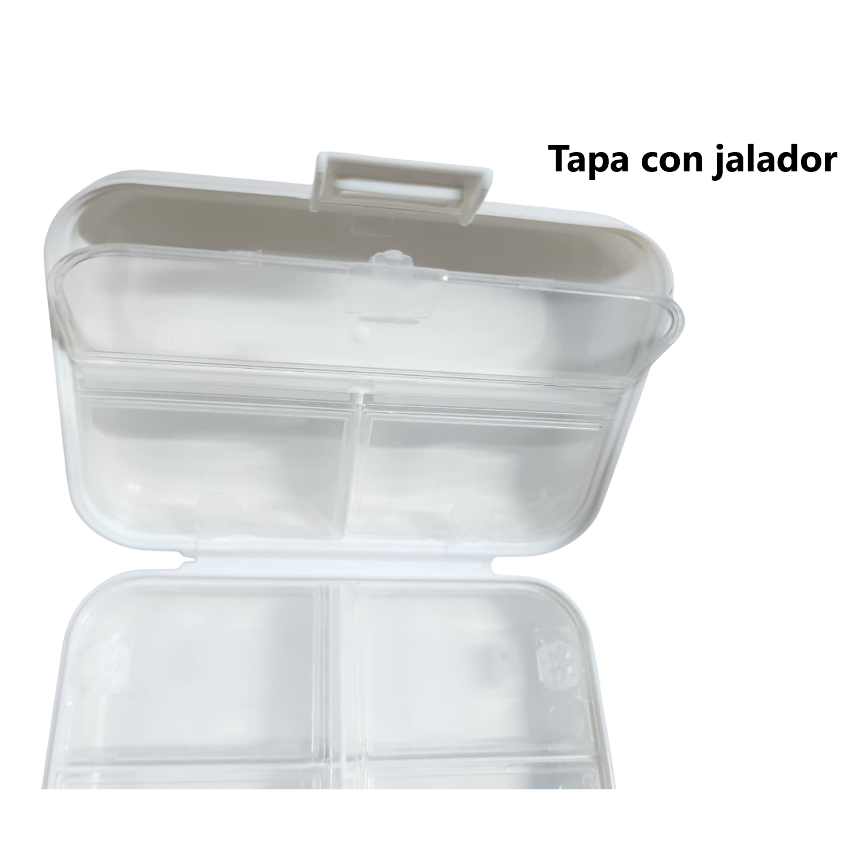 kit 2 Organizador estuche multiuso pastillero joyas BLANCO 4