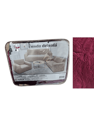 Funda con relieve diseño de hojas super suave para mueble - ROJO P2