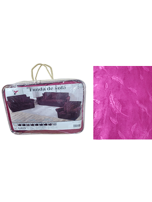 Funda con relieve diseño de hojas super suave - ROJO P6