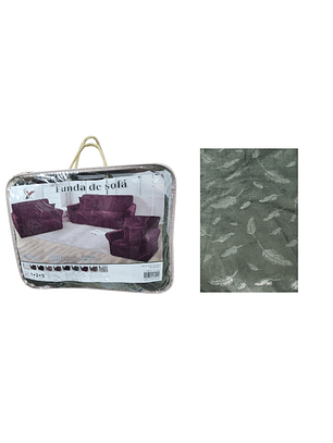 Funda con relieve diseño de hojas super suave - VERDE OSCURO P7