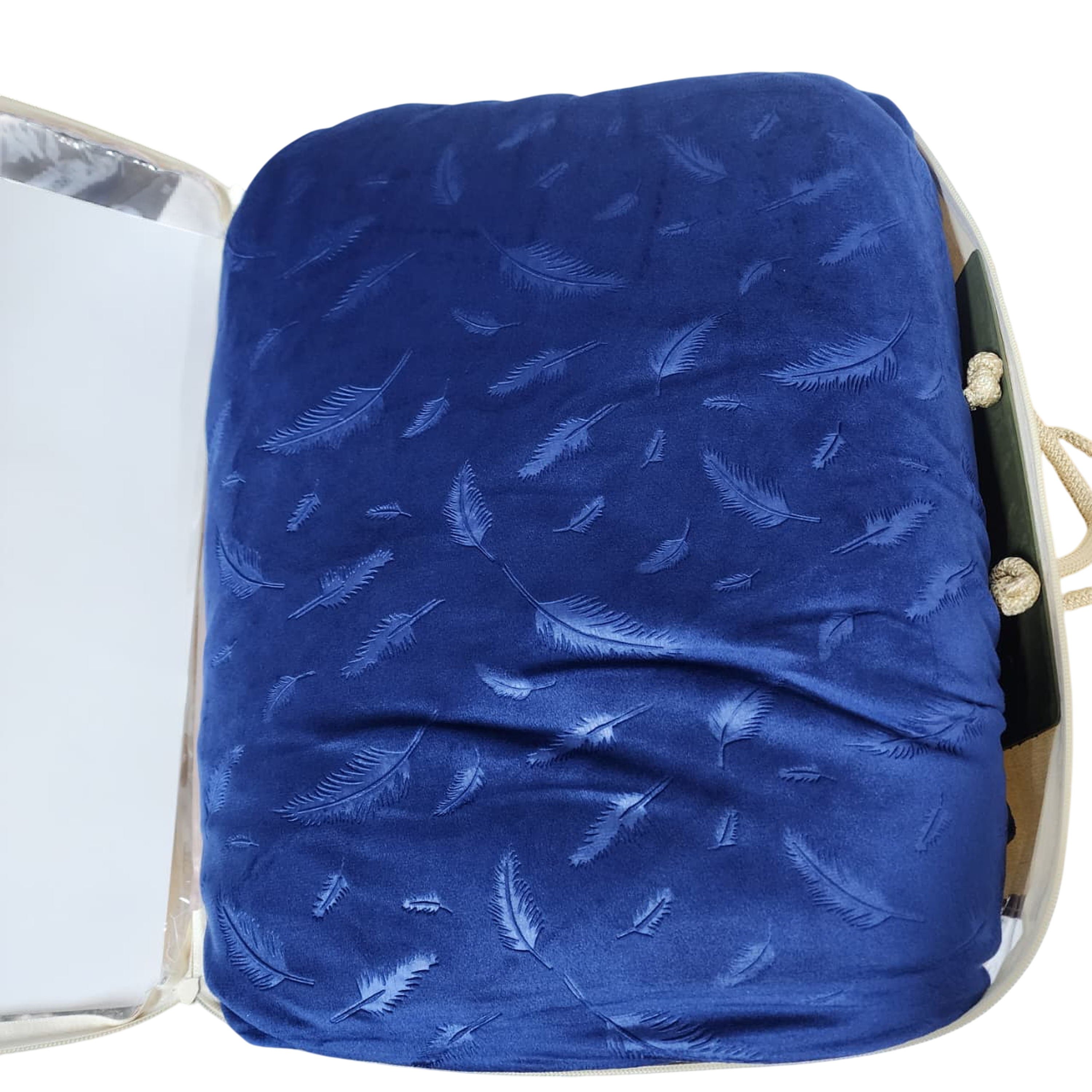 Funda con relieve diseño de hojas super suave - AZUL P4 2