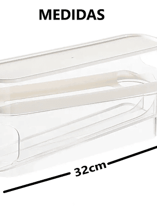 Organizador dispensador automático de huevos transparente