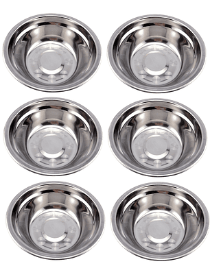 6 TAZONES DE METAL 16.5CM PESADO 72G