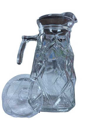 Jarra de Cristal para Agua o Bebidas con Diseño Diamantado 