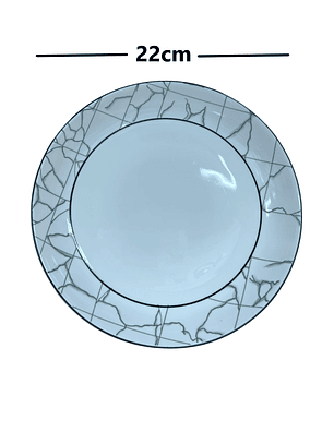 Plato de loza redondo mediano 22x3cm