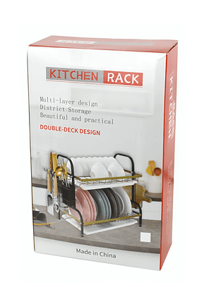 Rack de cocina Escurridor 2 niveles para vajilla y platos