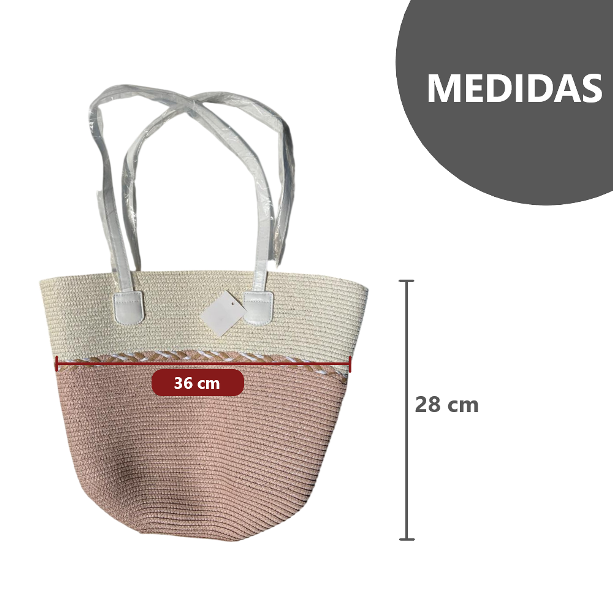 Set de Playa Bolso Grande con Sombrero Elegante  4