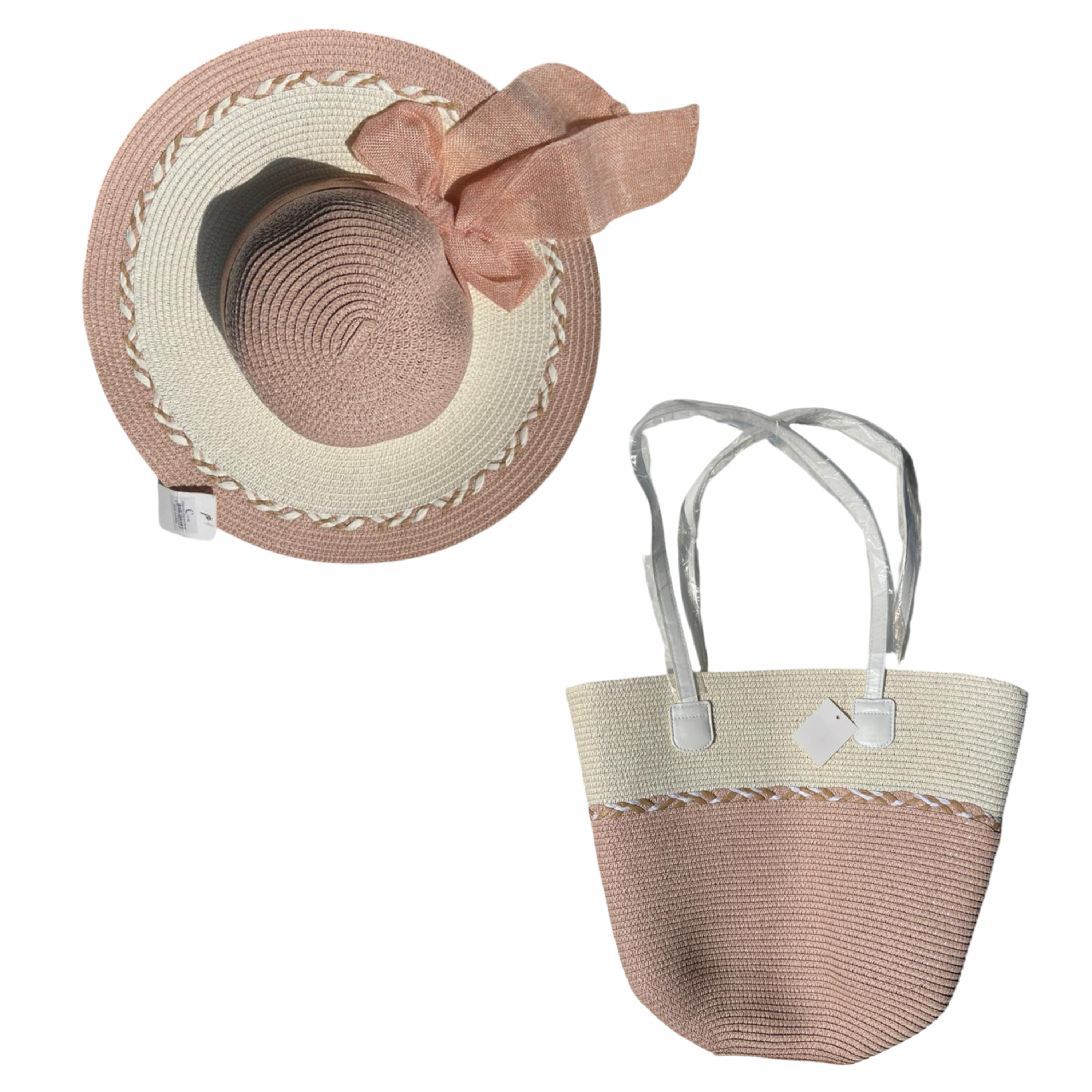 Set de Playa Bolso Grande con Sombrero Elegante  5