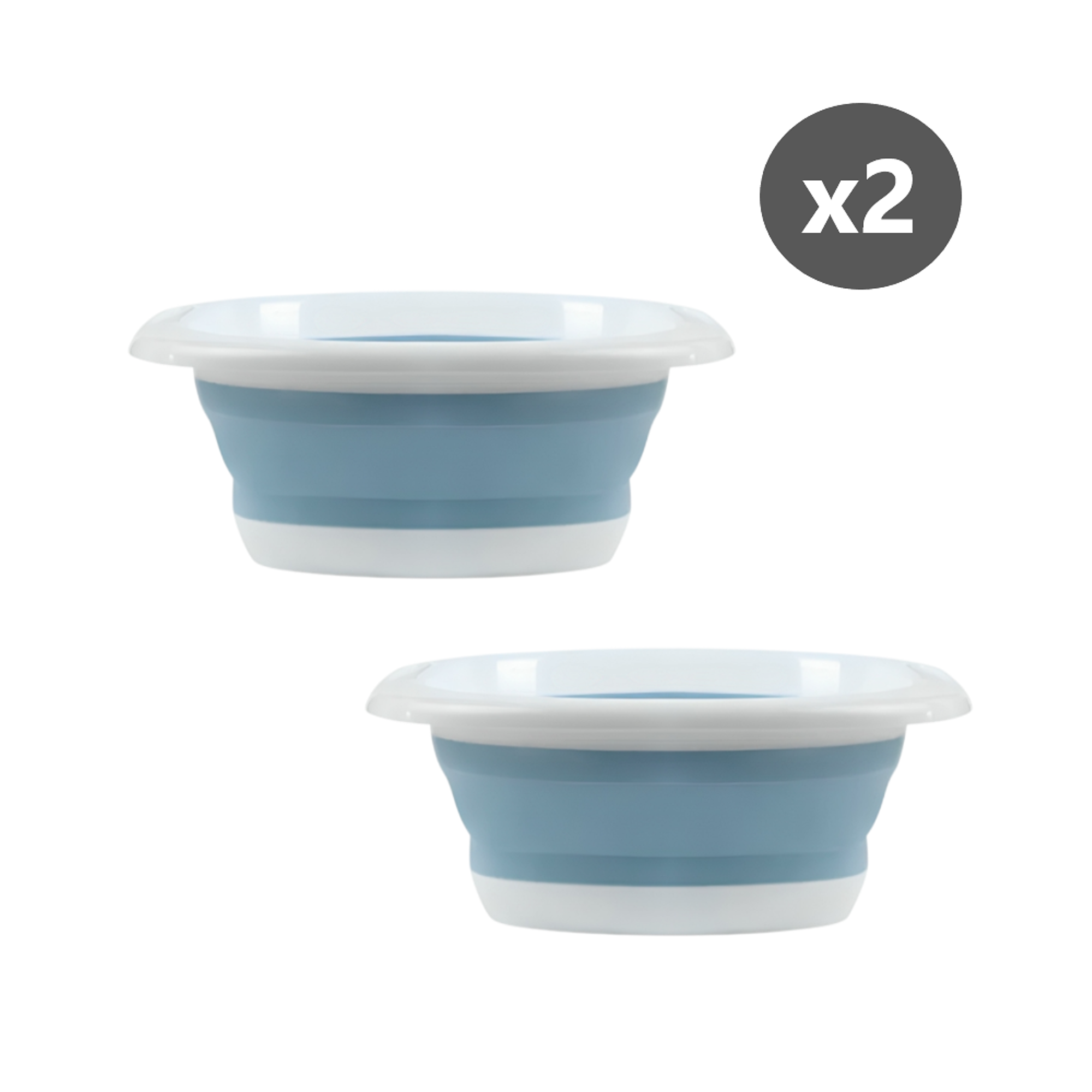 2 Tinas Lavatorios Plegable Multiuso para Baño y Hogar 1