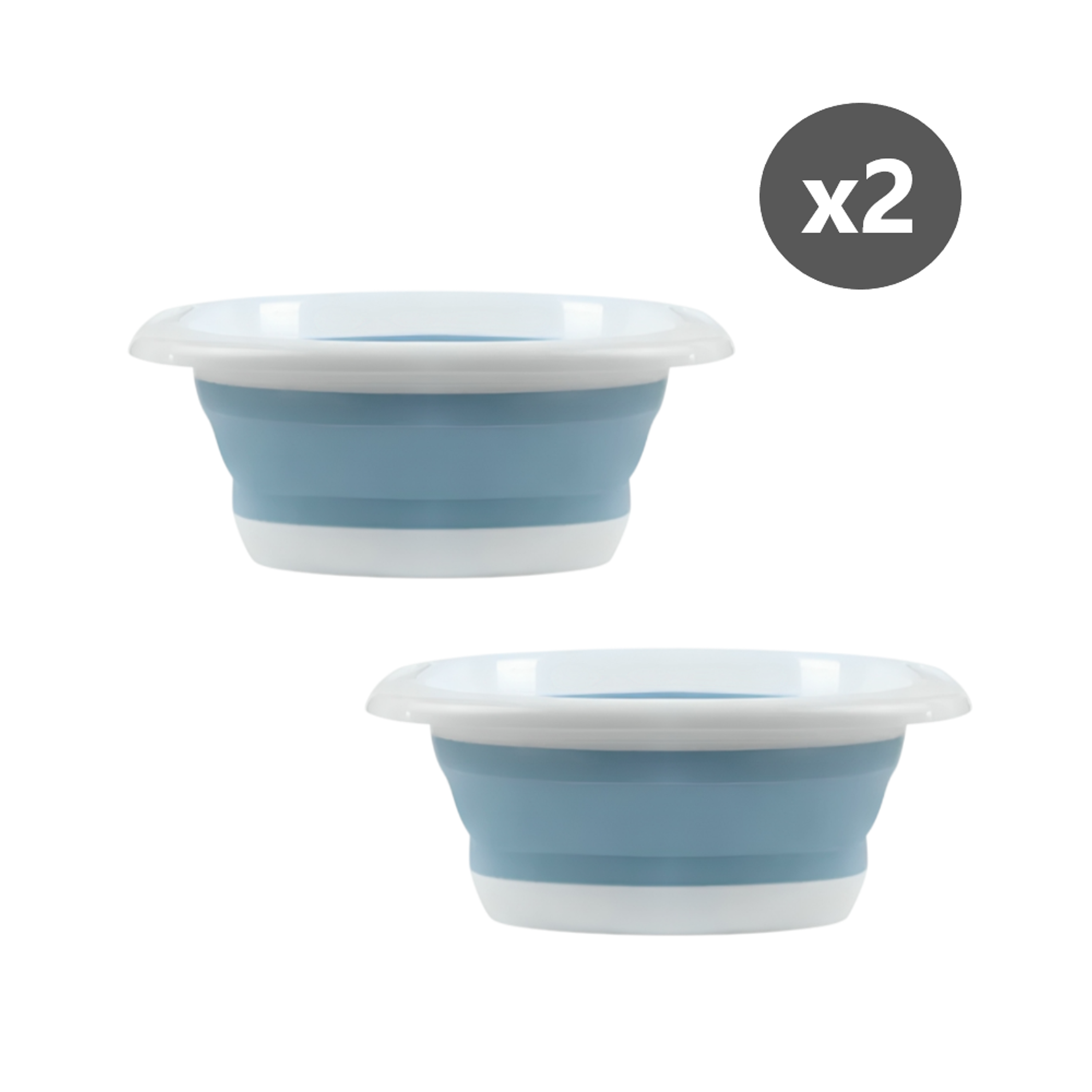 2 Tinas Lavatorios Plegable Multiuso para Baño y Hogar 1