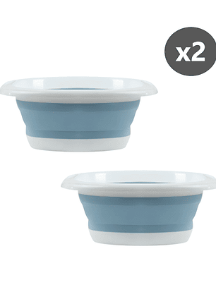 2 Tinas Lavatorios Plegable Multiuso para Baño y Hogar