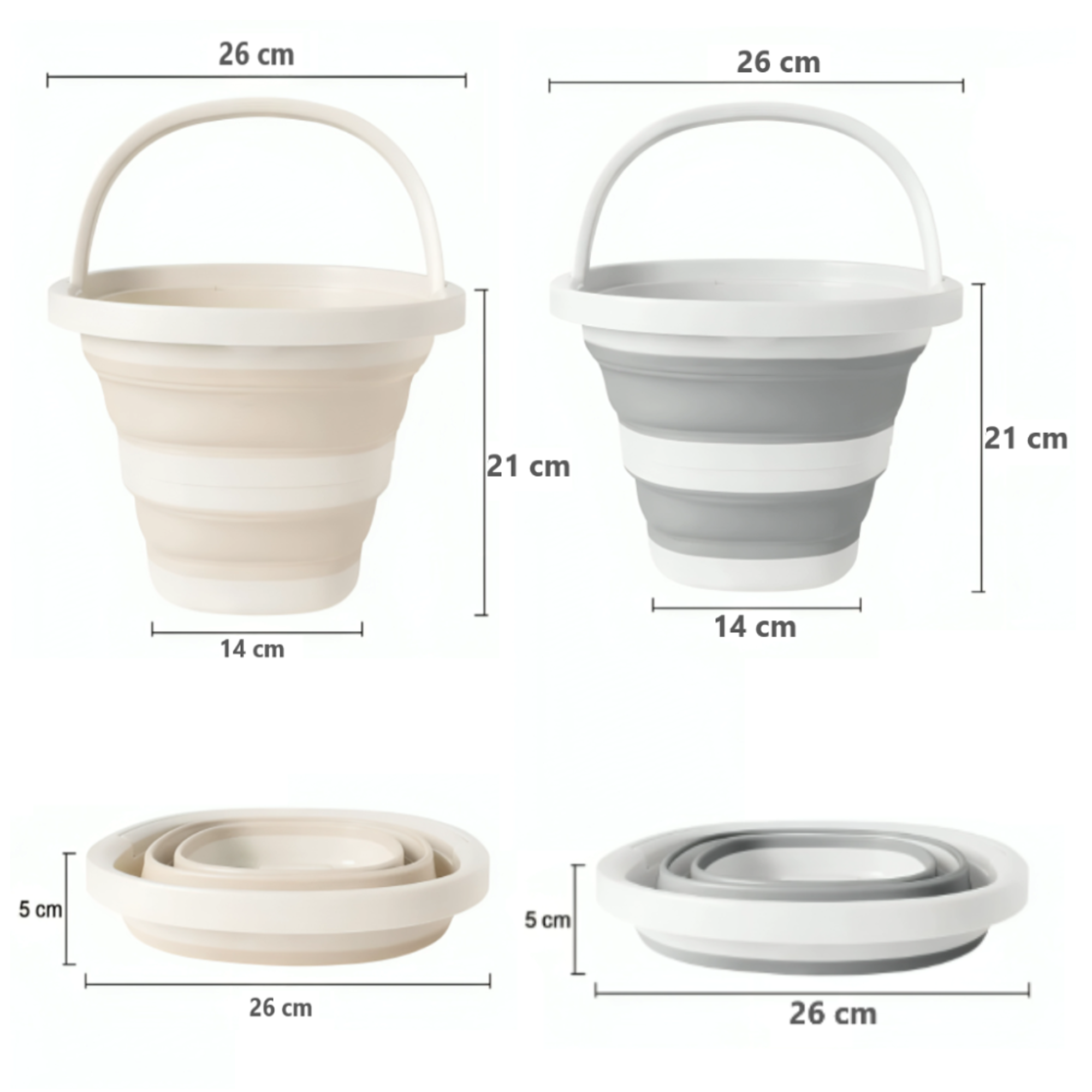 Balde Plegable Multifuncional con Asa 2