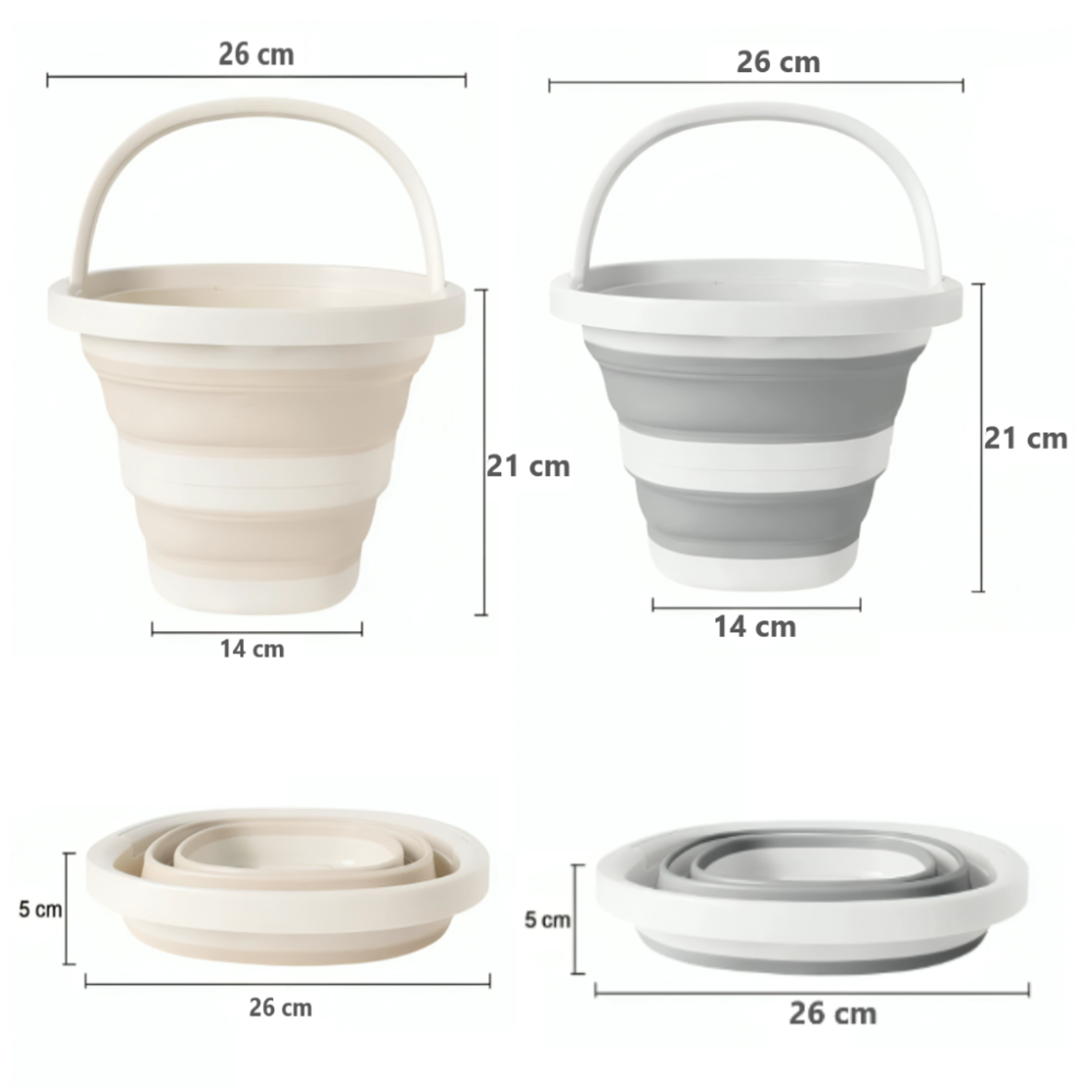 Balde Plegable Multifuncional con Asa 2