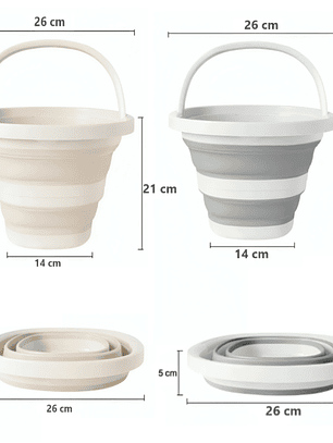 Balde Plegable Multifuncional con Asa