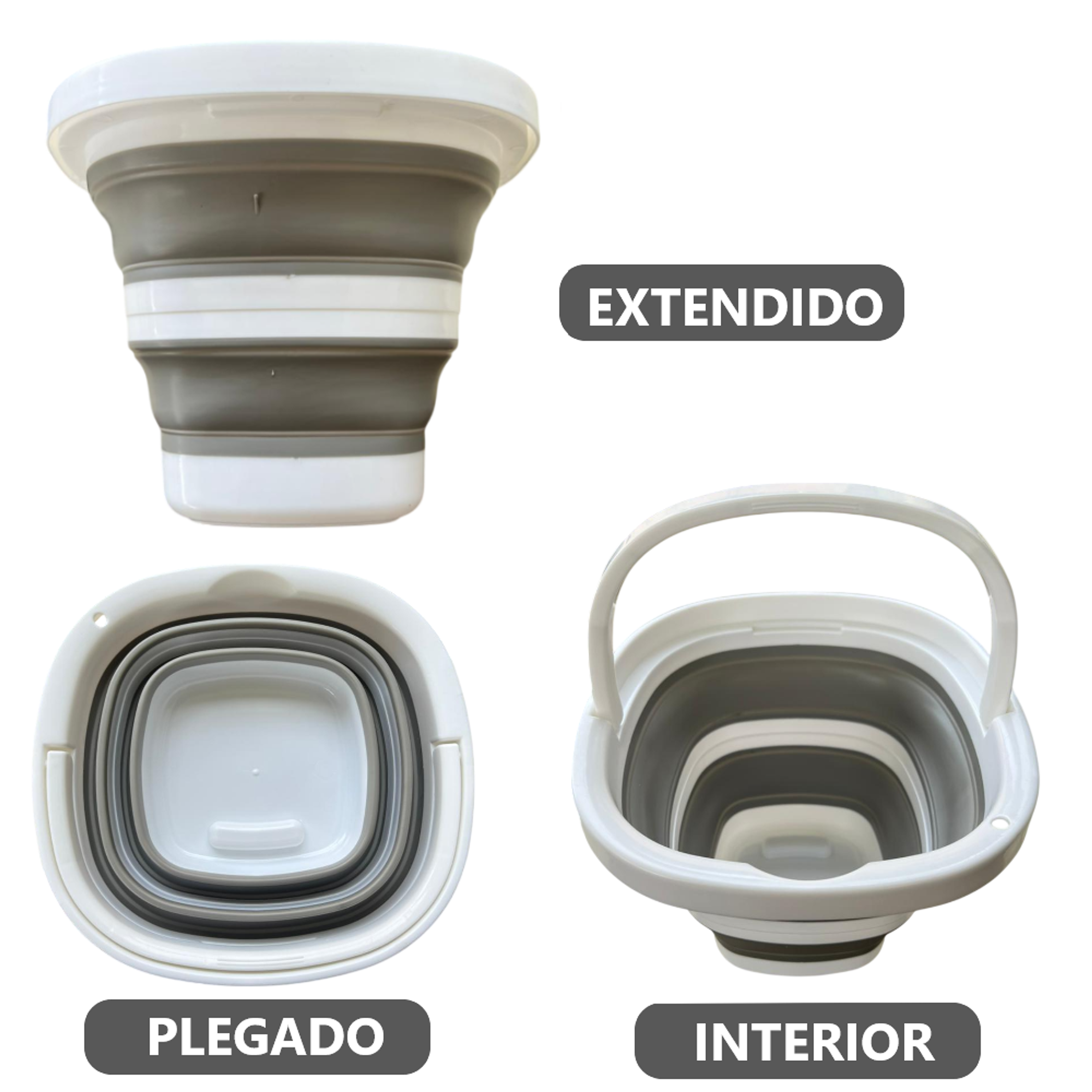 Balde Plegable Multifuncional con Asa 3