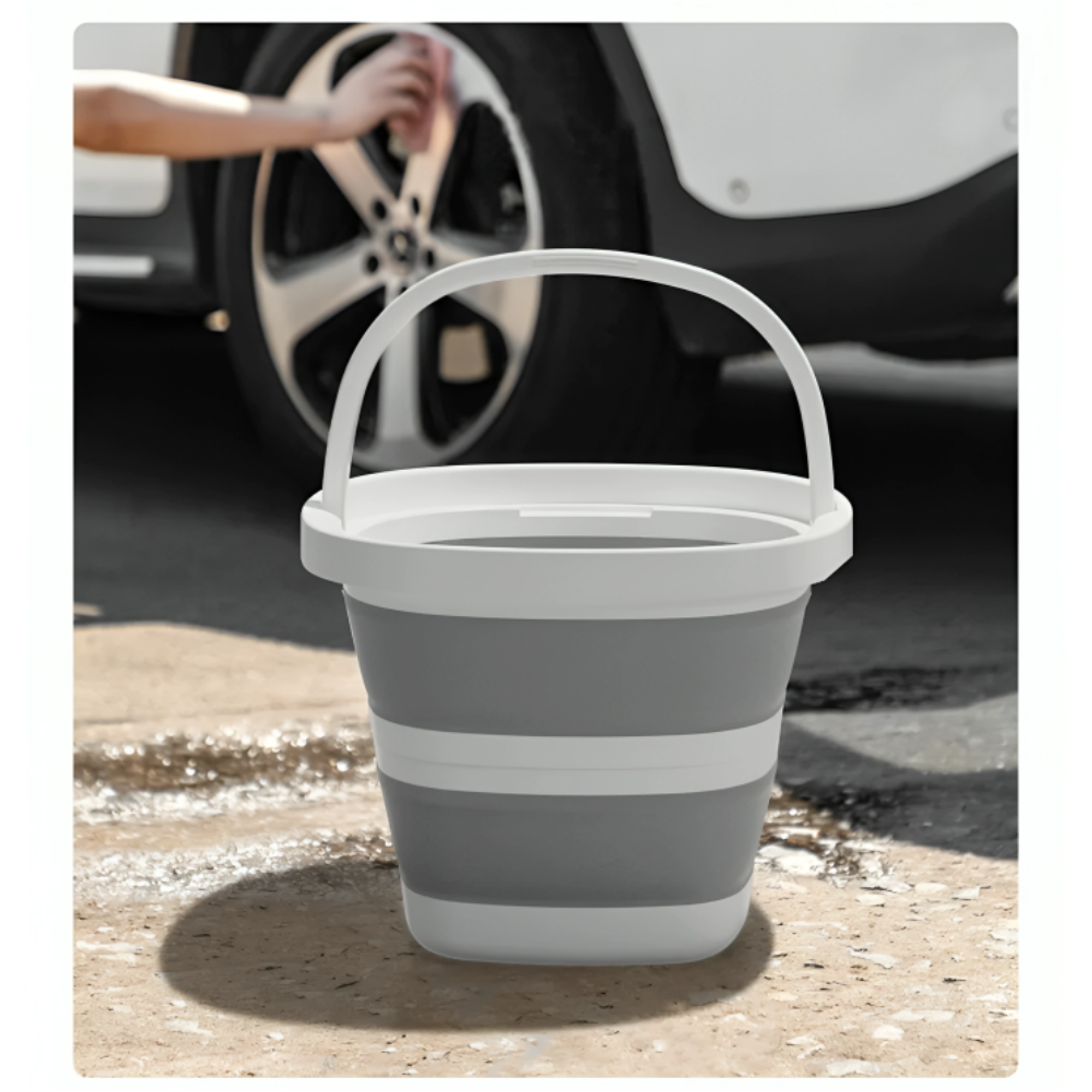 Balde Plegable Multifuncional con Asa 4