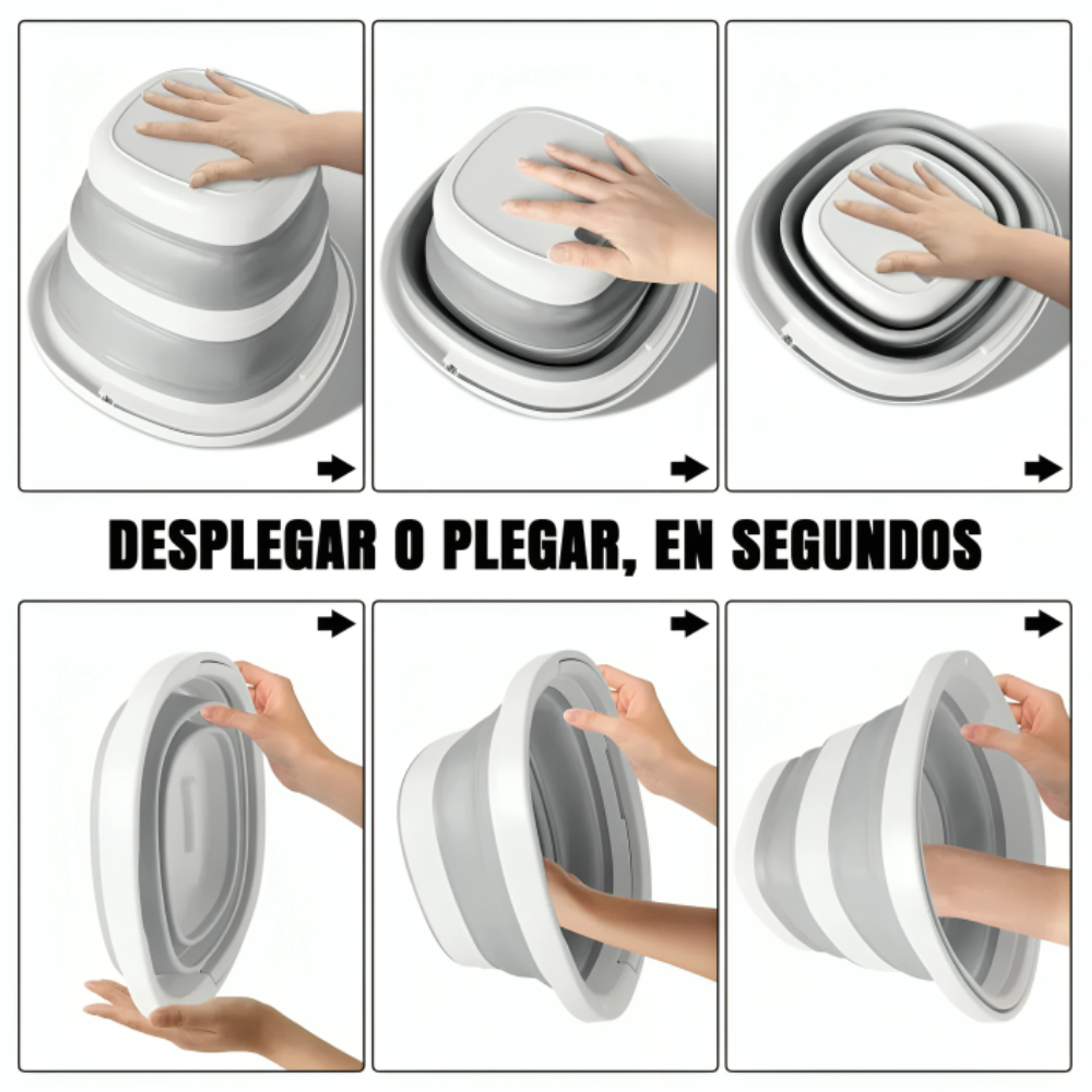 Balde Plegable Multifuncional con Asa 5