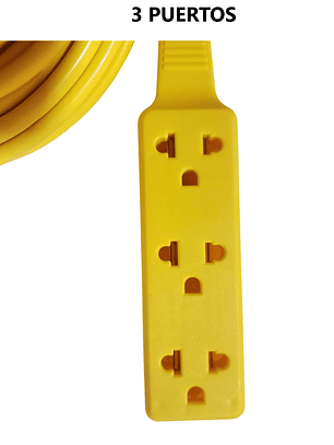 Extensión de 18 metros con 3 puertos