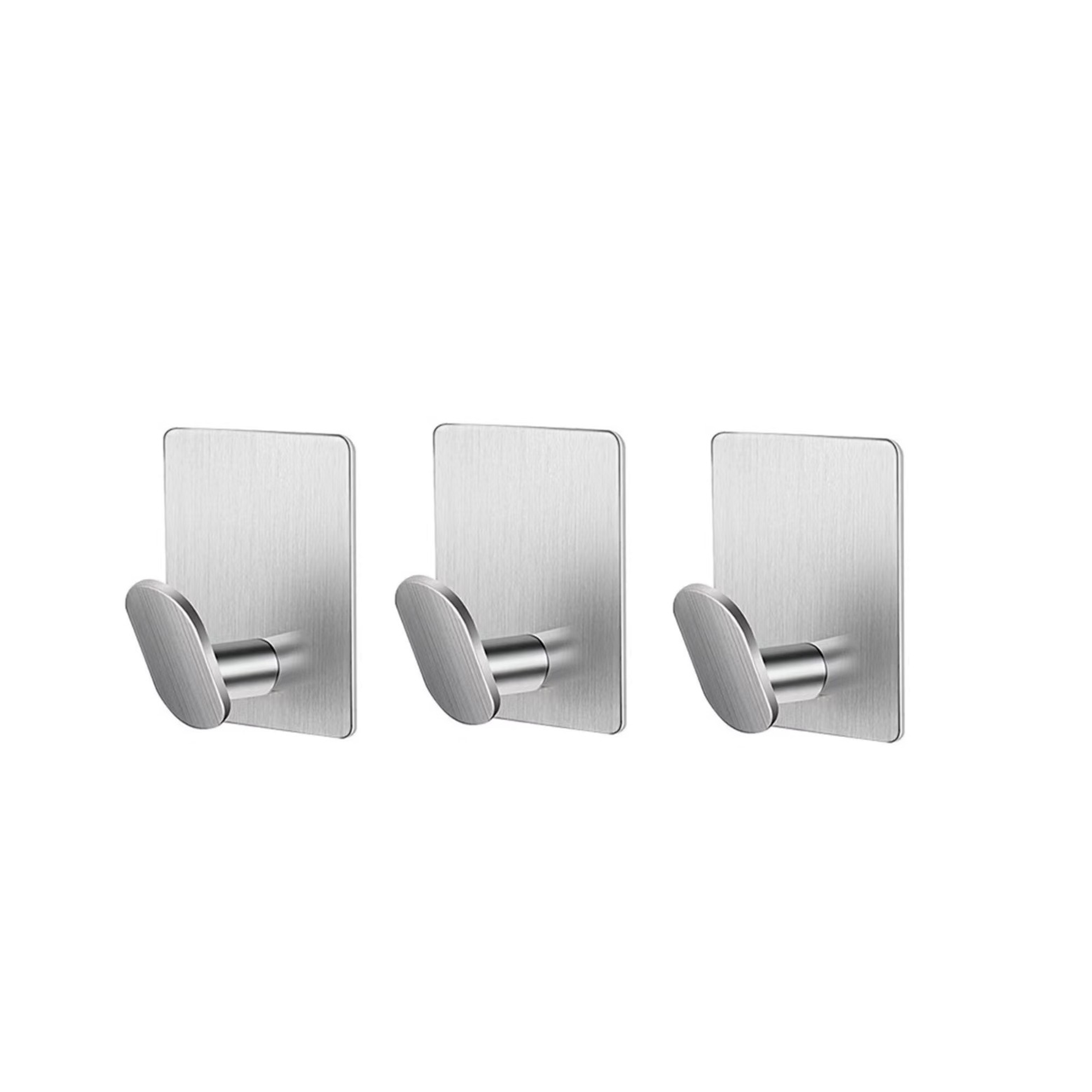 Pack x3 colgador perchero Ganchos autoadhesivo de acero inoxidable 1