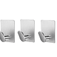Pack x3 colgador perchero Ganchos autoadhesivo de acero inoxidable - Miniatura 1