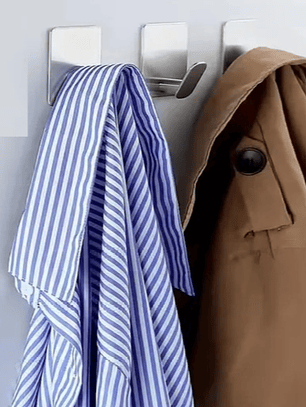 Pack x3 colgador perchero Ganchos autoadhesivo de acero inoxidable