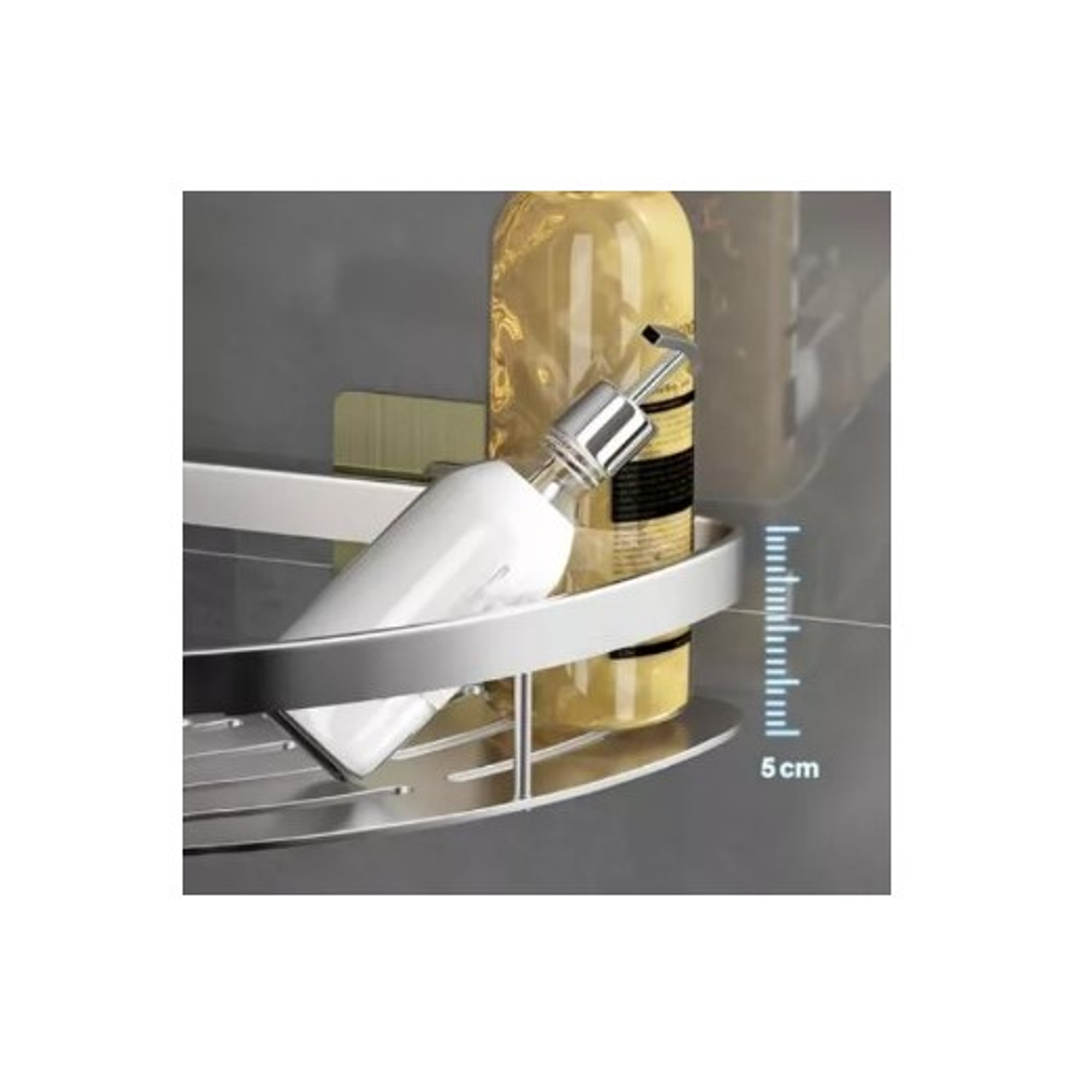 Kit 2 Repisas Esquinero De Aluminio Para Baño - Negro 3