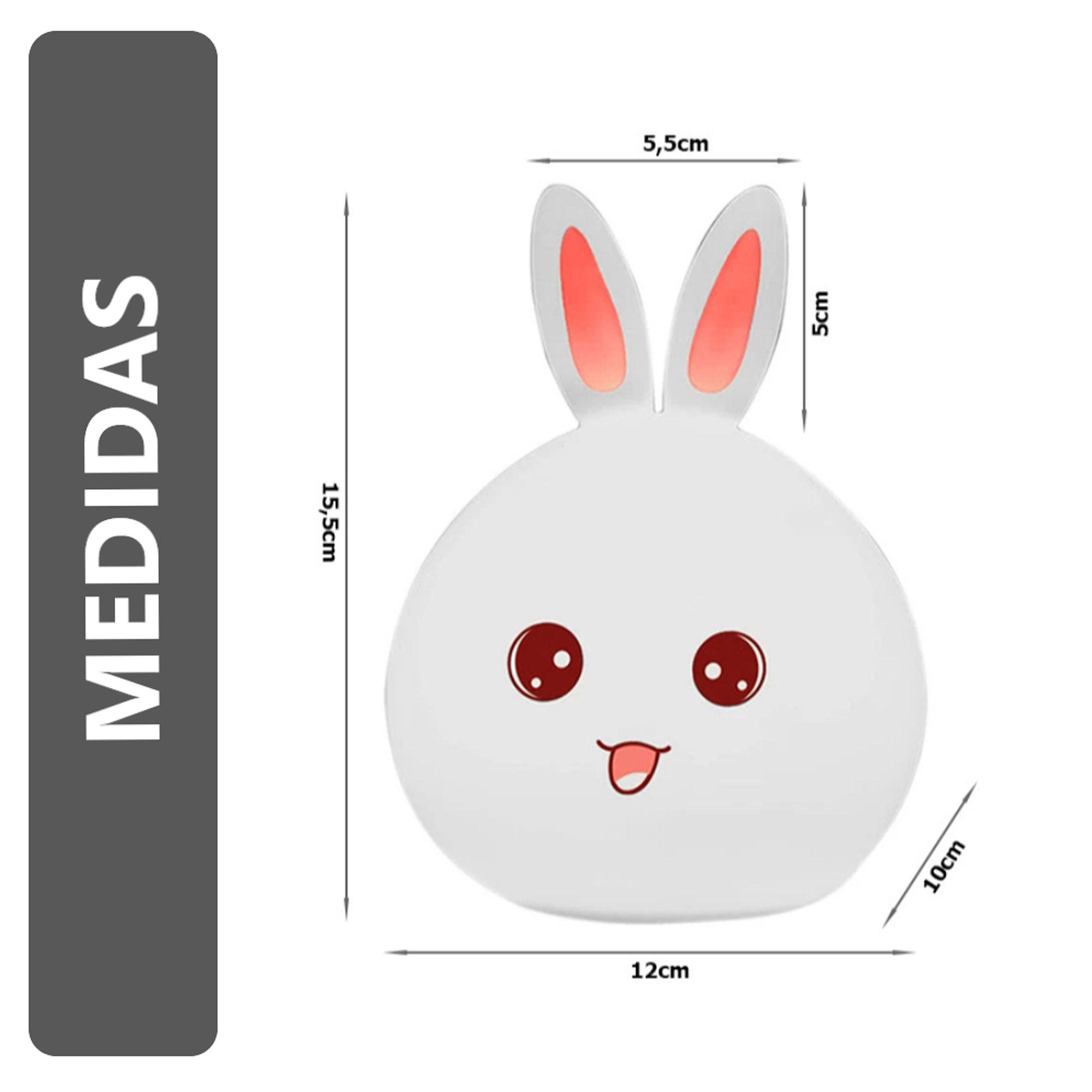 Lámpara de Conejito de Silicona Inalámbrica LED Nocturna 2