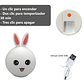 Lámpara de Conejito de Silicona Inalámbrica LED Nocturna - Miniatura 3