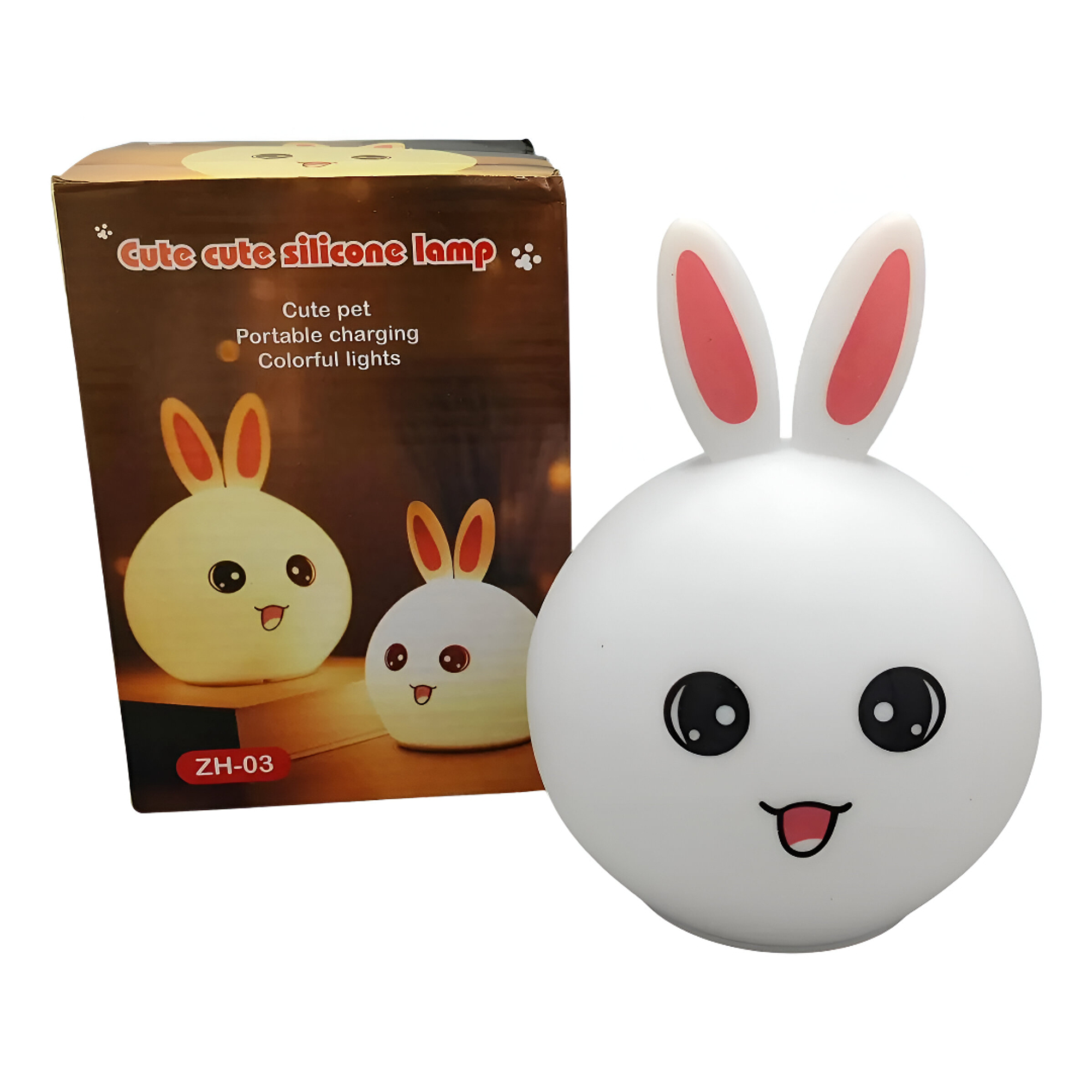 Lámpara de Conejito de Silicona Inalámbrica LED Nocturna 1