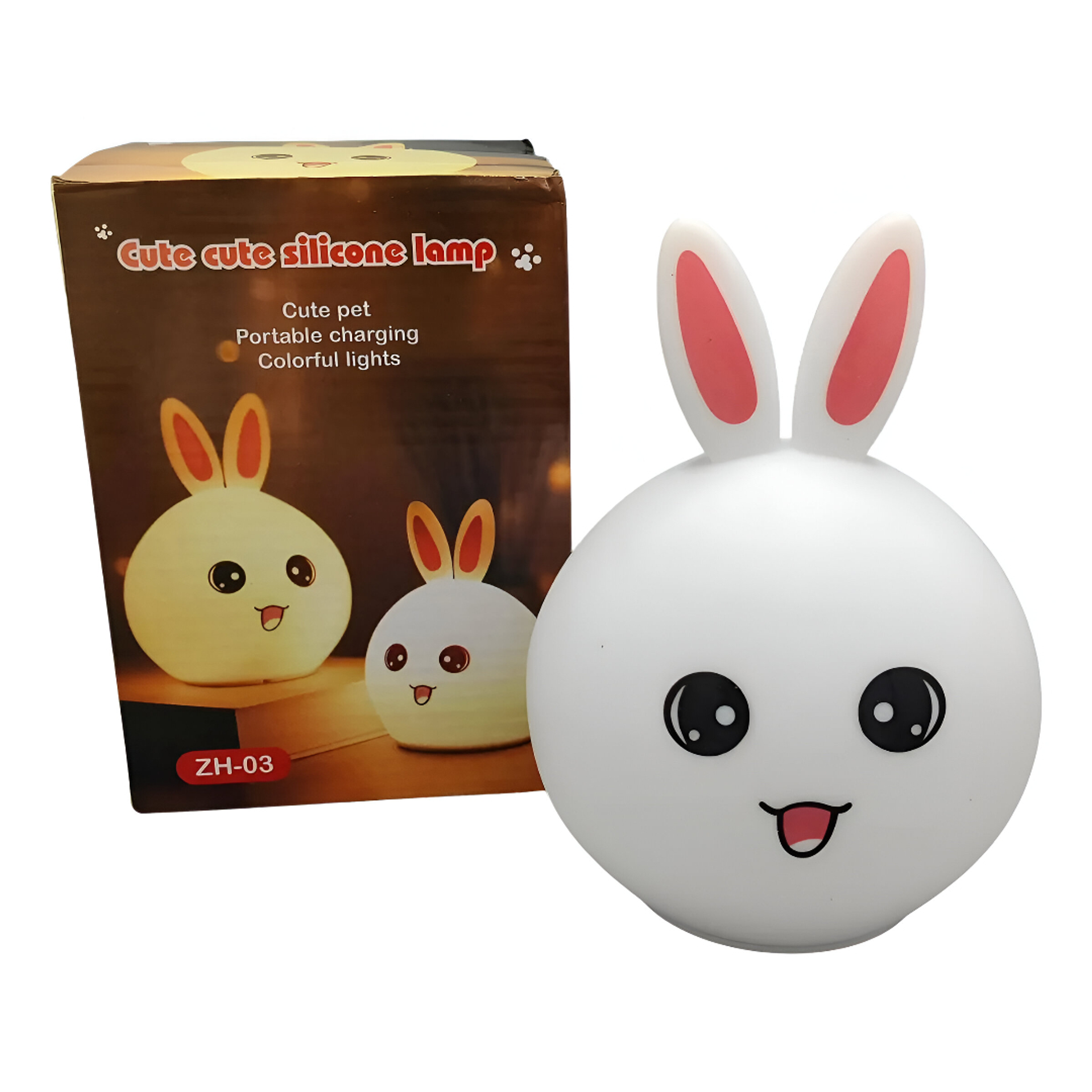 Lámpara de Conejito de Silicona Inalámbrica LED Nocturna 1