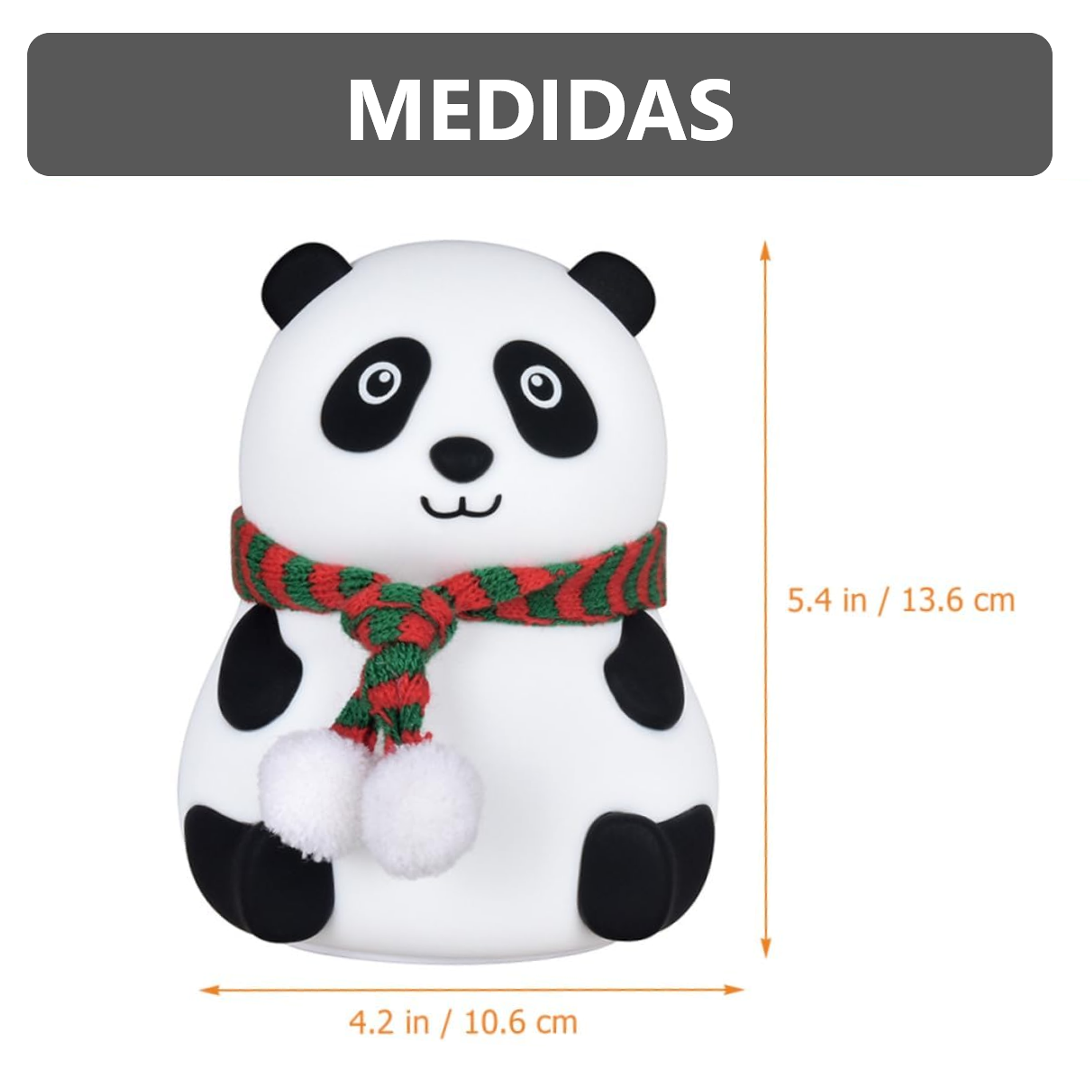 Lámpara de Oso Panda de Silicona Inalámbrica LED Nocturna 3